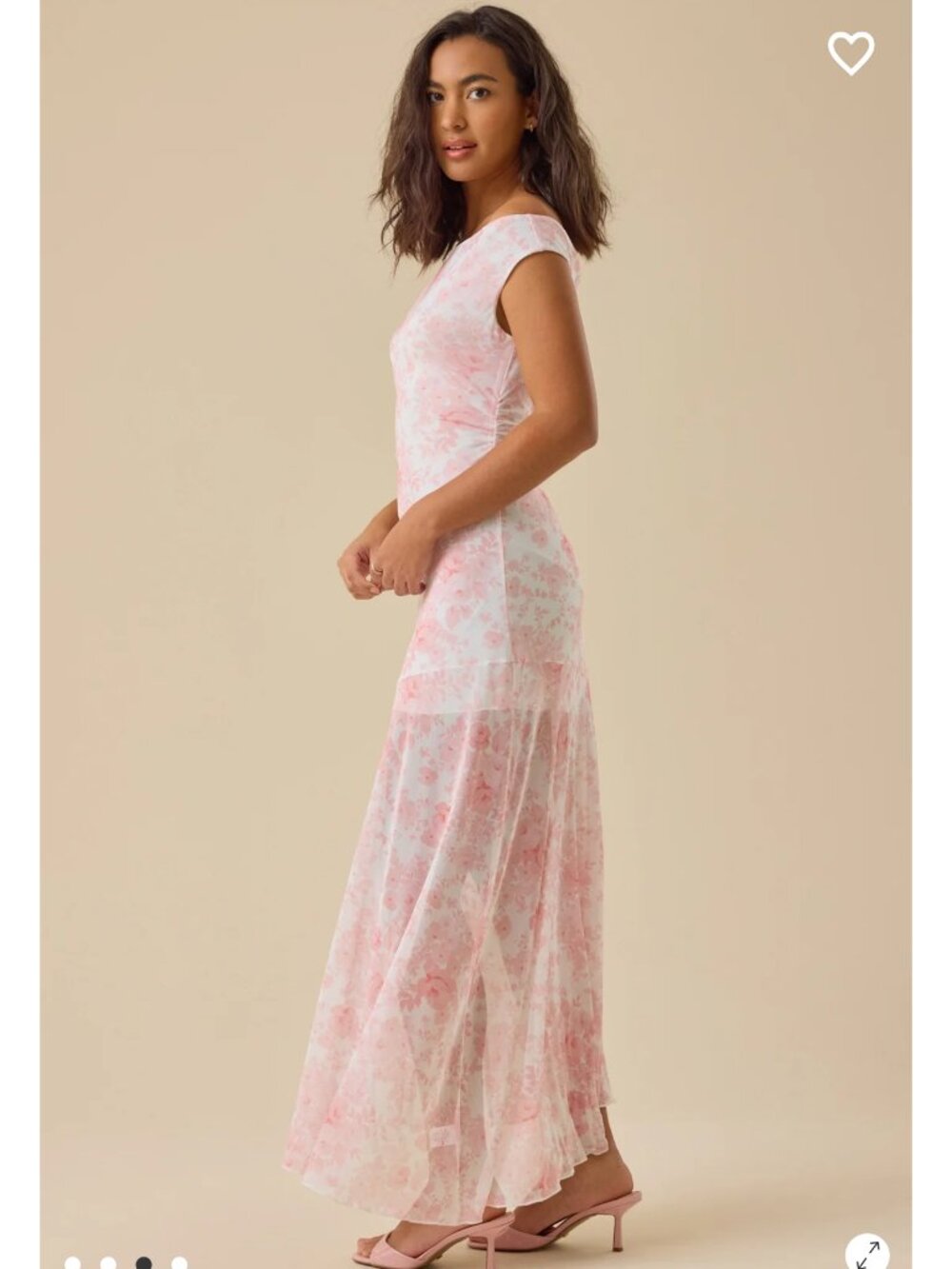 Samara Mesh Maxi Dress Altar’d State Pink Floral Mesh Maxi Dress NWT - Picture 3 of 4